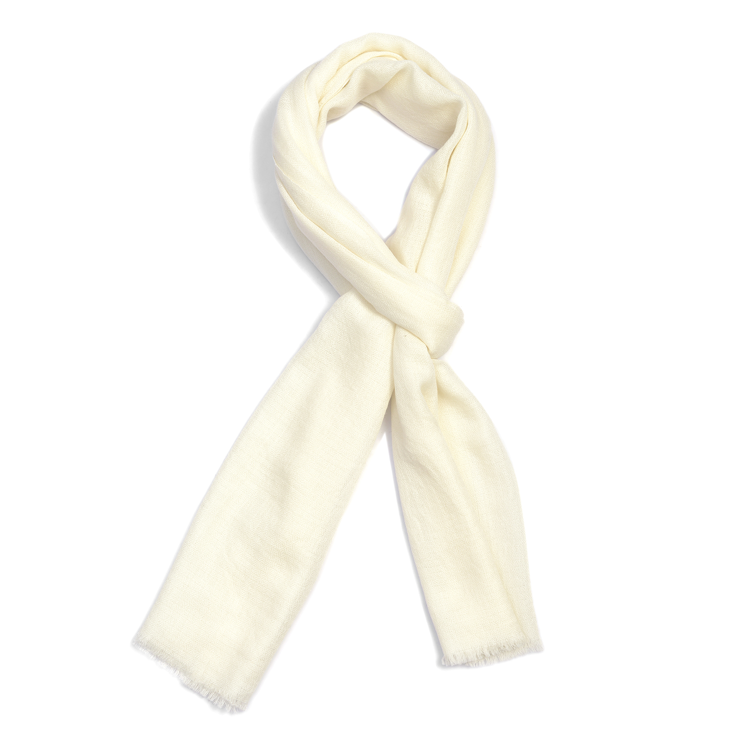 Cashmere Wool Cream Color Scarf