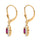 Gold Ruby Earrings