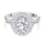 Silver Moissanite Halo Rings