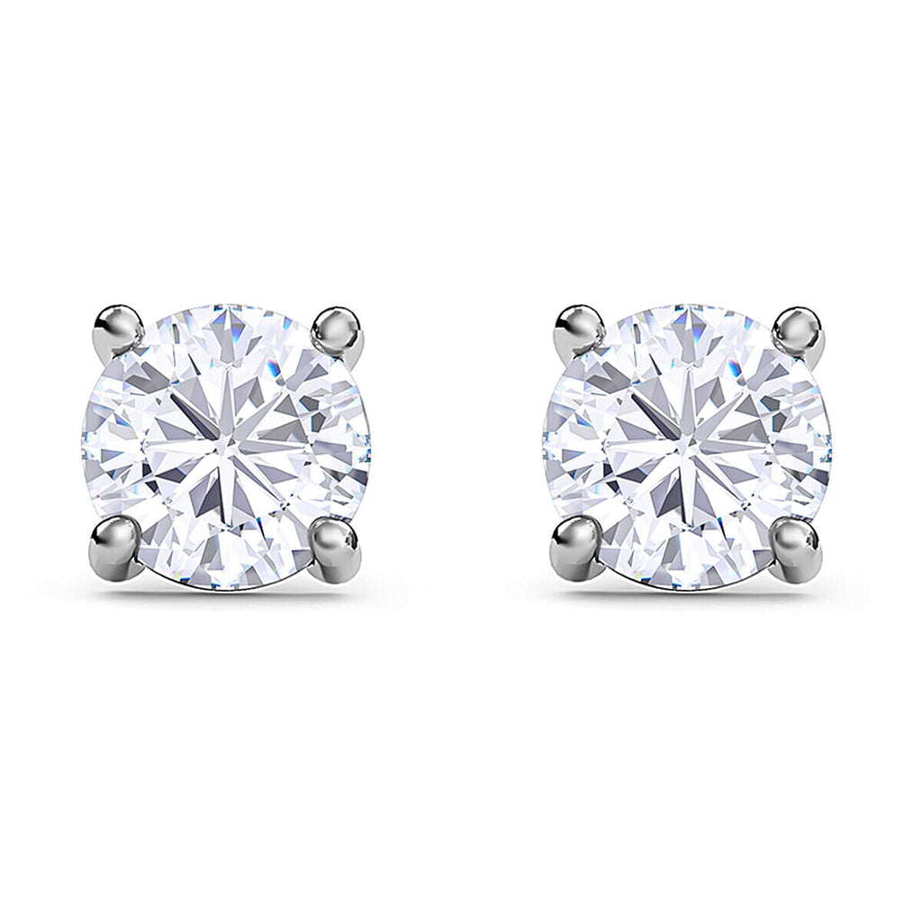 9K White Gold Diamond (I3-G-H) Stud Earrings 0.20 Ct.