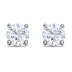 9K White Gold Diamond (I3-G-H) Stud Earrings 0.20 Ct.
