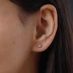 9K White Gold Diamond (I3-G-H) Stud Earrings 0.20 Ct.