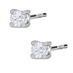 9K White Gold Diamond (I3-G-H) Stud Earrings 0.20 Ct.