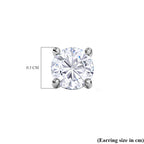 9K White Gold Diamond (I3-G-H) Stud Earrings 0.20 Ct.