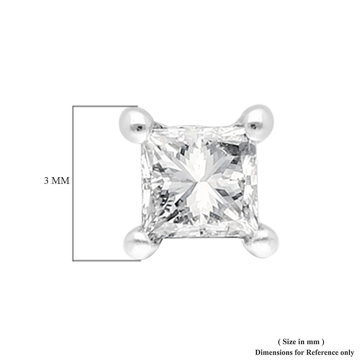 0.20 Ct.SGL Certified Diamond I3 G-H Solitaire Stud Earrings in 9K White Gold 3675648 4