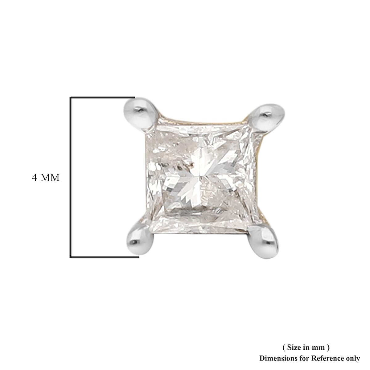 0.20 Ct. SGL Certified Diamond I3 G-H Solitaire Stud Earrings in 9K Yellow Gold 3675639 7