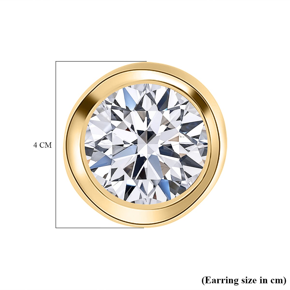 0.25 Carat Diamond Solitaire Stud Earrings in 9K Yellow Gold SGL Certified I3 GH with Push Back 1763590 5