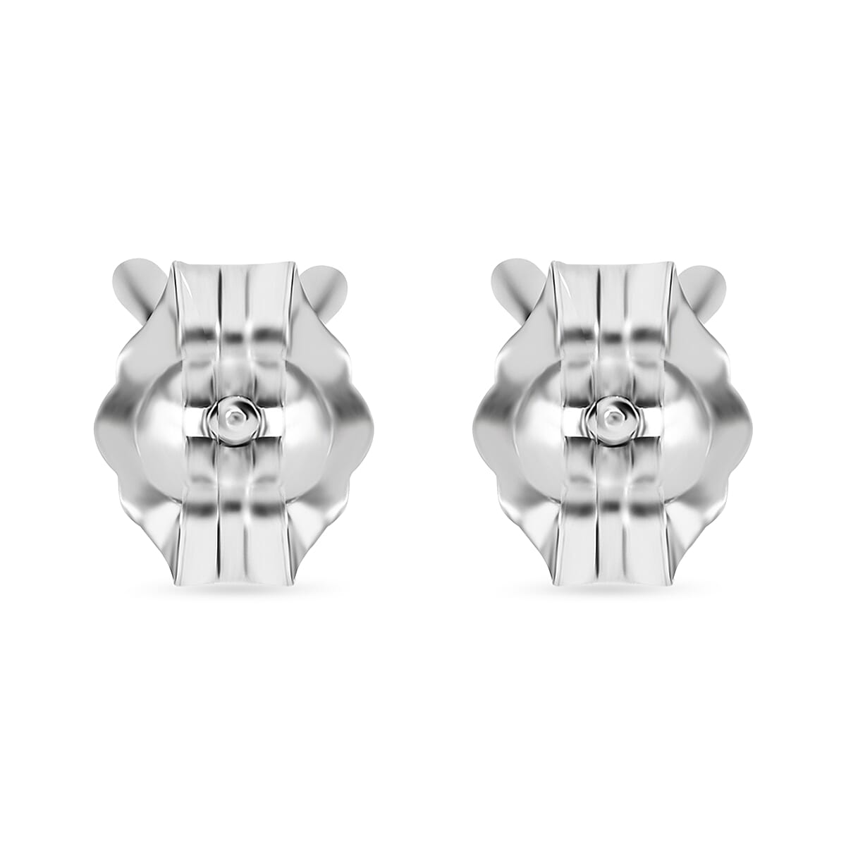 0.25 Ct Diamond Princess Cut Solitaire Stud Earrings in 9K White Gold SGL Certified I3 GH 3675915 9