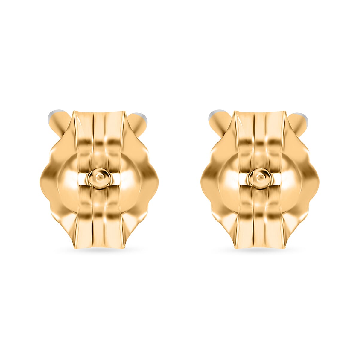 0.25 Ct Diamond Princess Cut Solitaire Stud Earrings in 9K Yellow Gold SGL Certified I3 GH 3628714 8