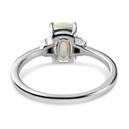 Ethiopian Welo Opal and Diamond Ring in Platinum Overlay Sterling Silver 0.59 Ct