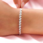Diamond (Rnd) Adjustable Bolo Bracelet (Size 9.5) in Platinum Overlay Sterling Silver 0.150 Ct.