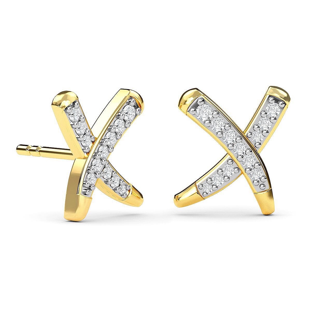 0.184Ct SI GHWhite Diamond Earring in 14K Yellow Gold 7416402 0