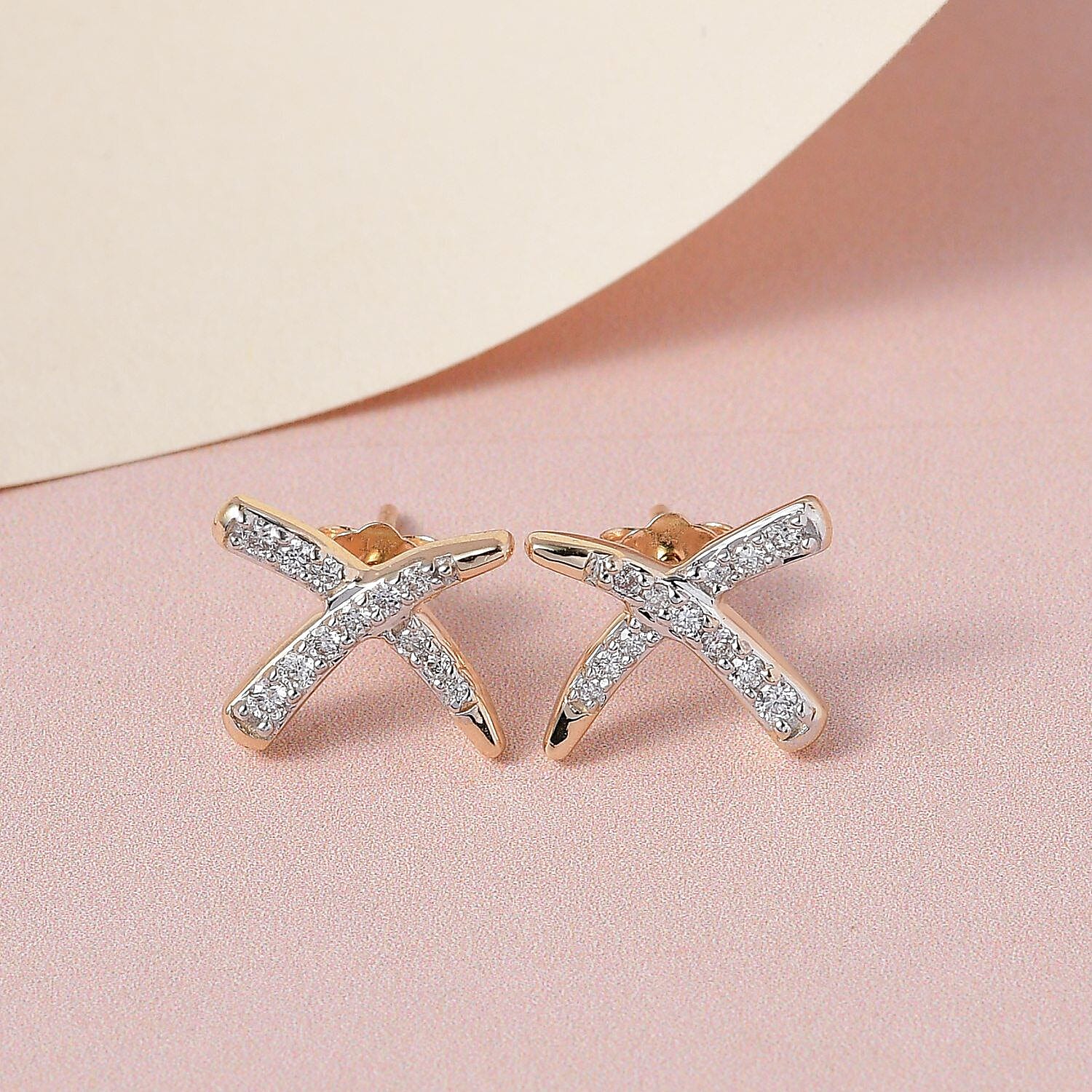 0.184Ct SI GHWhite Diamond Earring in 14K Yellow Gold 7416402 2