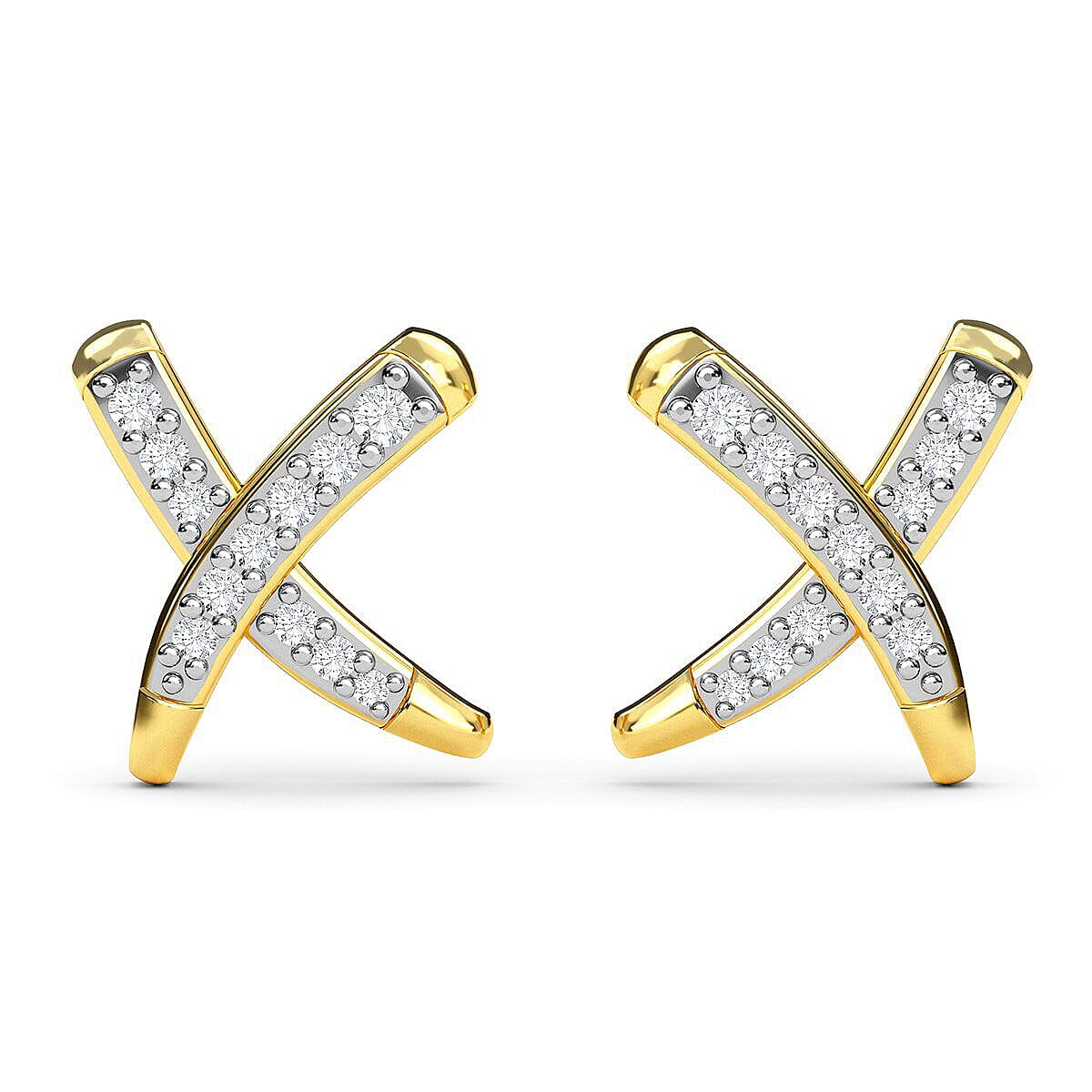 0.184Ct SI GHWhite Diamond Earring in 14K Yellow Gold 7416402 4