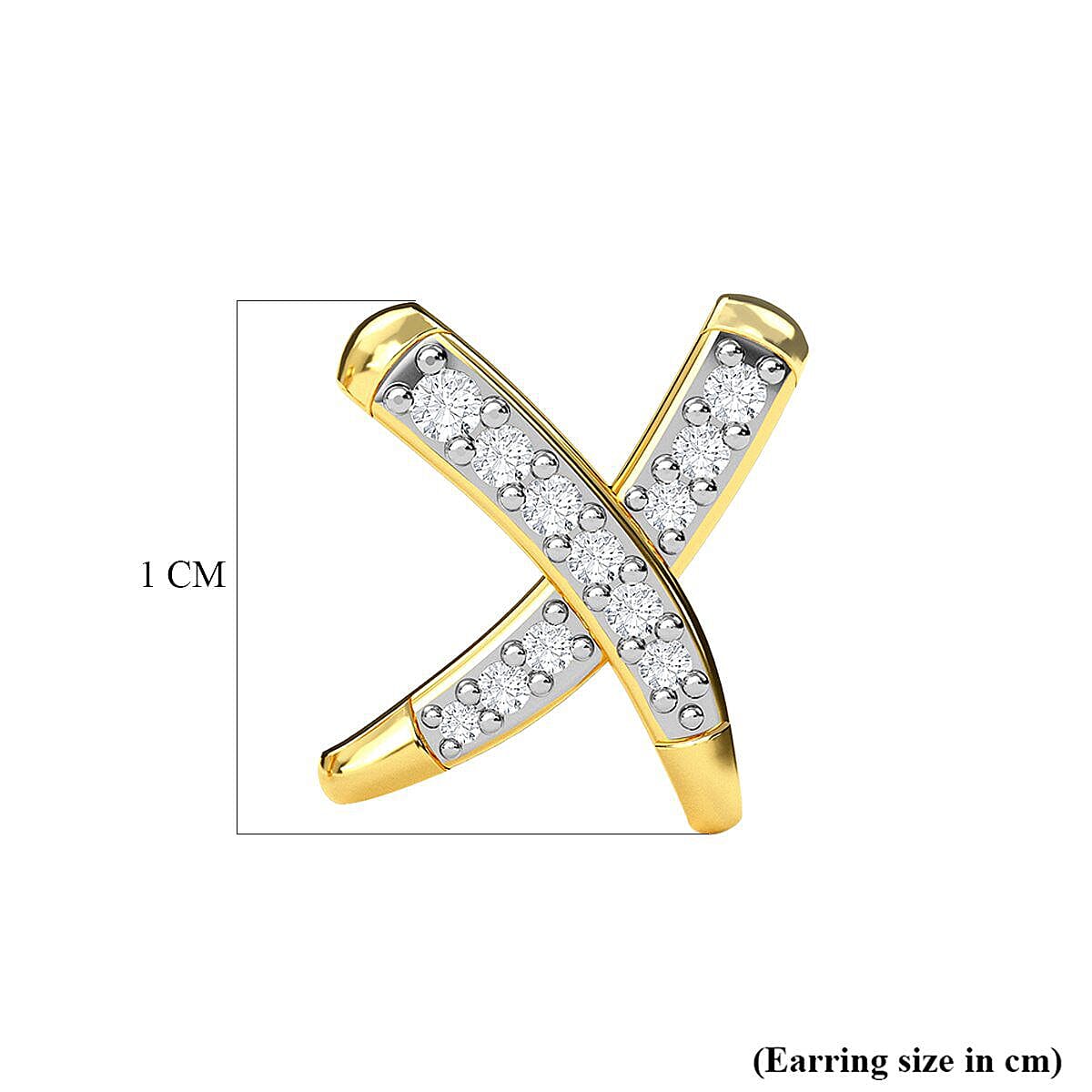 0.184Ct SI GHWhite Diamond Earring in 14K Yellow Gold 7416402 6