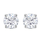 9K White Gold Diamond (I3-G-H) Stud Earrings 0.20 Ct.