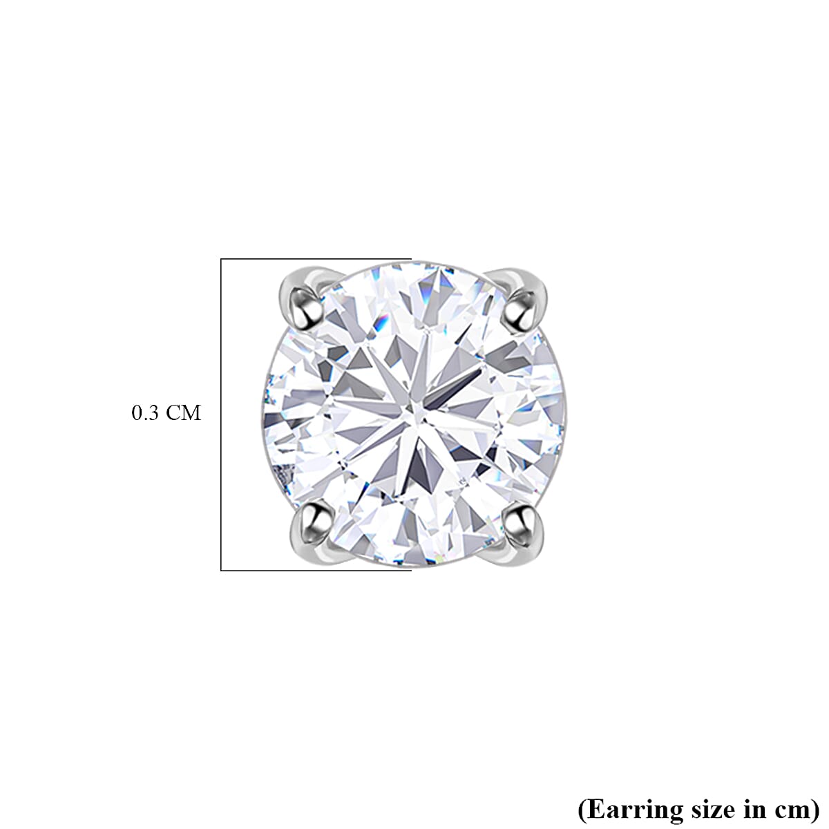0.20 Ct Diamond Solitaire Stud Earrings in 9K White Gold I3 GH with Push Back 3393847 10