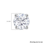 9K White Gold Diamond (I3-G-H) Stud Earrings 0.20 Ct.