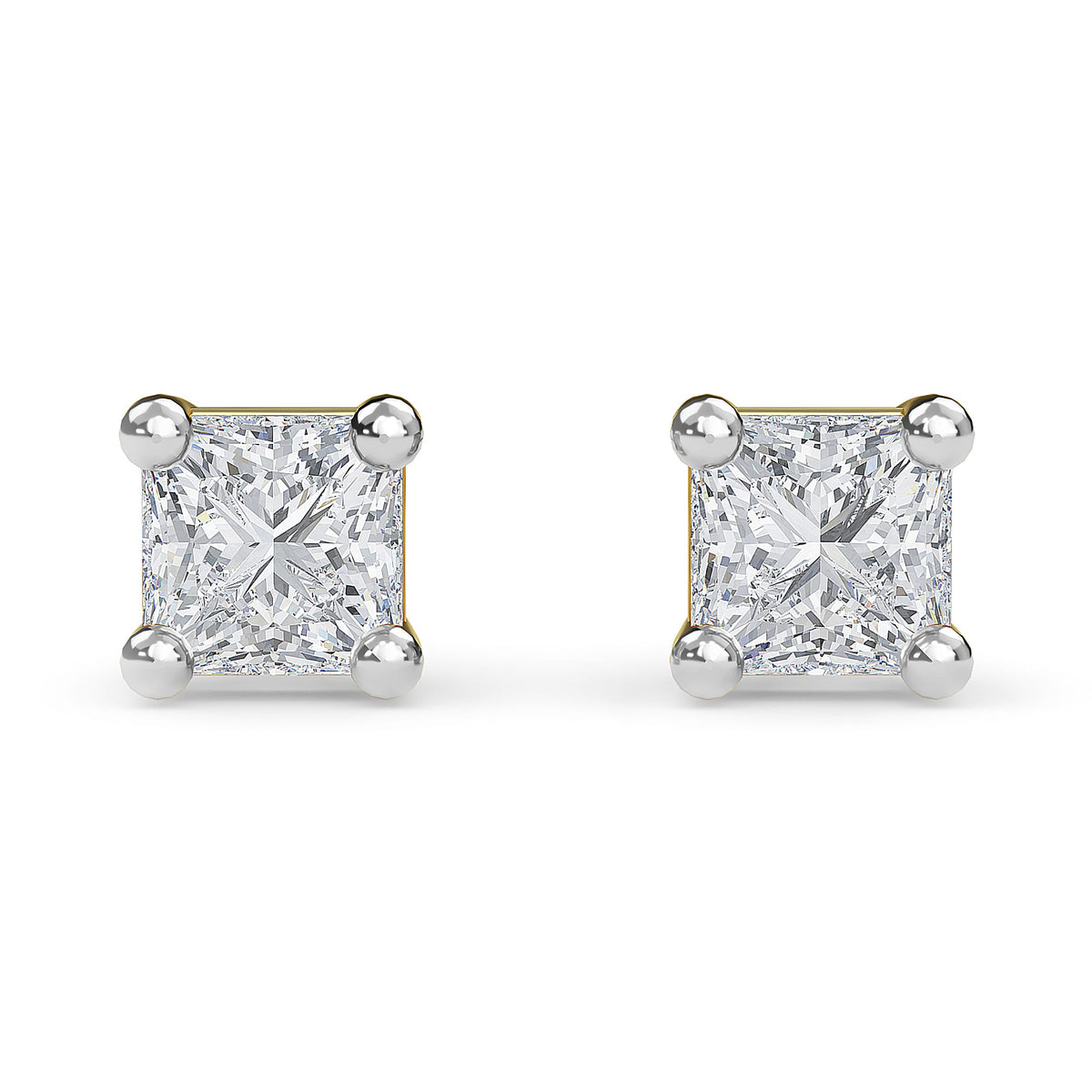 0.20 Ct. SGL Certified Diamond I3 G-H Solitaire Stud Earrings in 9K Yellow Gold 3675639 2