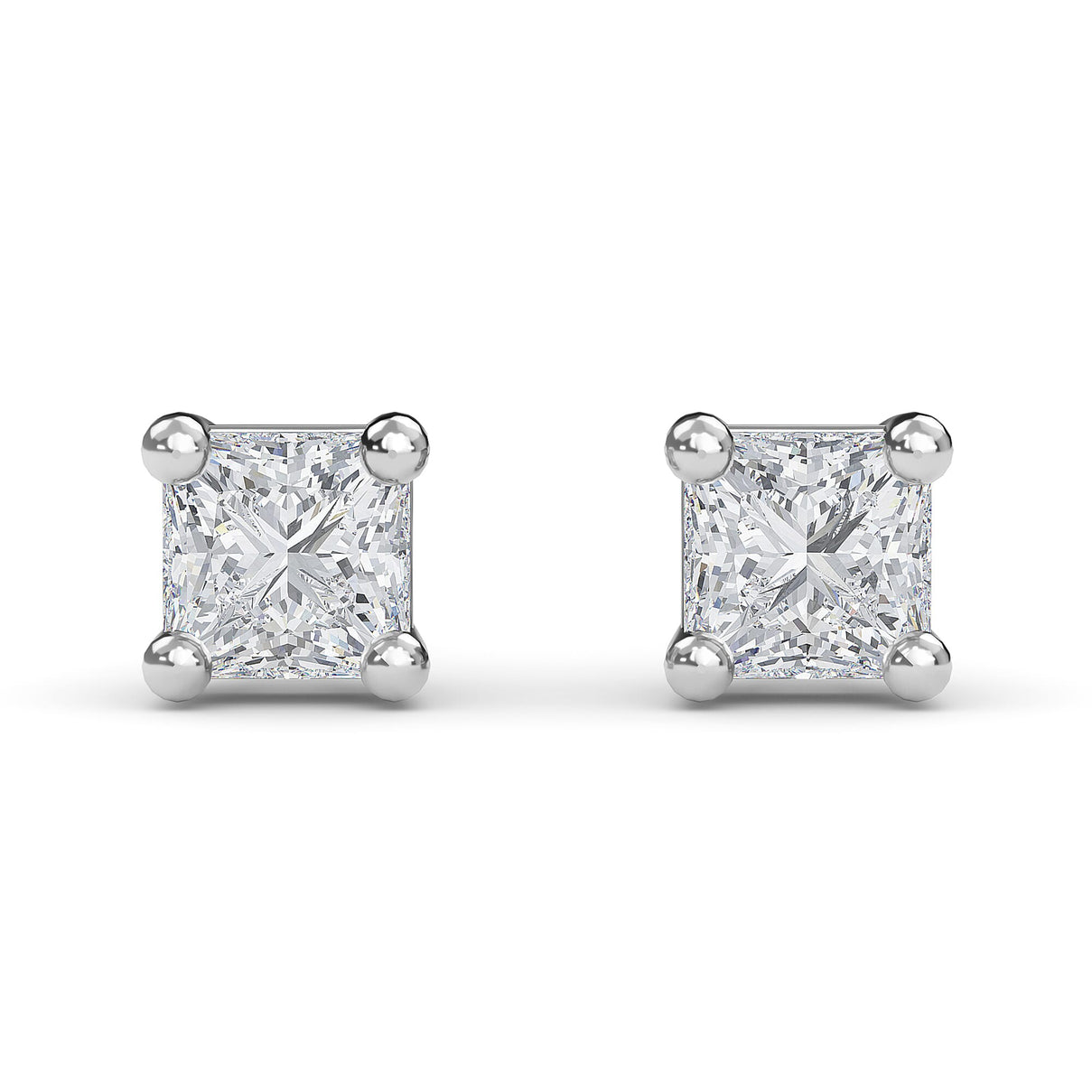0.20 Ct.SGL Certified Diamond I3 G-H Solitaire Stud Earrings in 9K White Gold 3675648 5