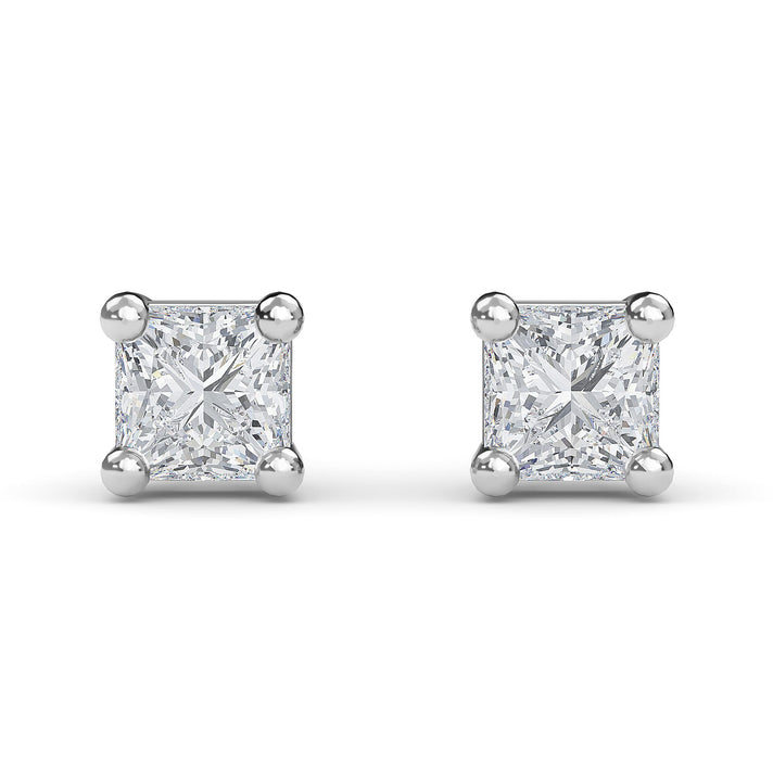 0.20 Ct.SGL Certified Diamond I3 G-H Solitaire Stud Earrings in 9K White Gold 3675648 2