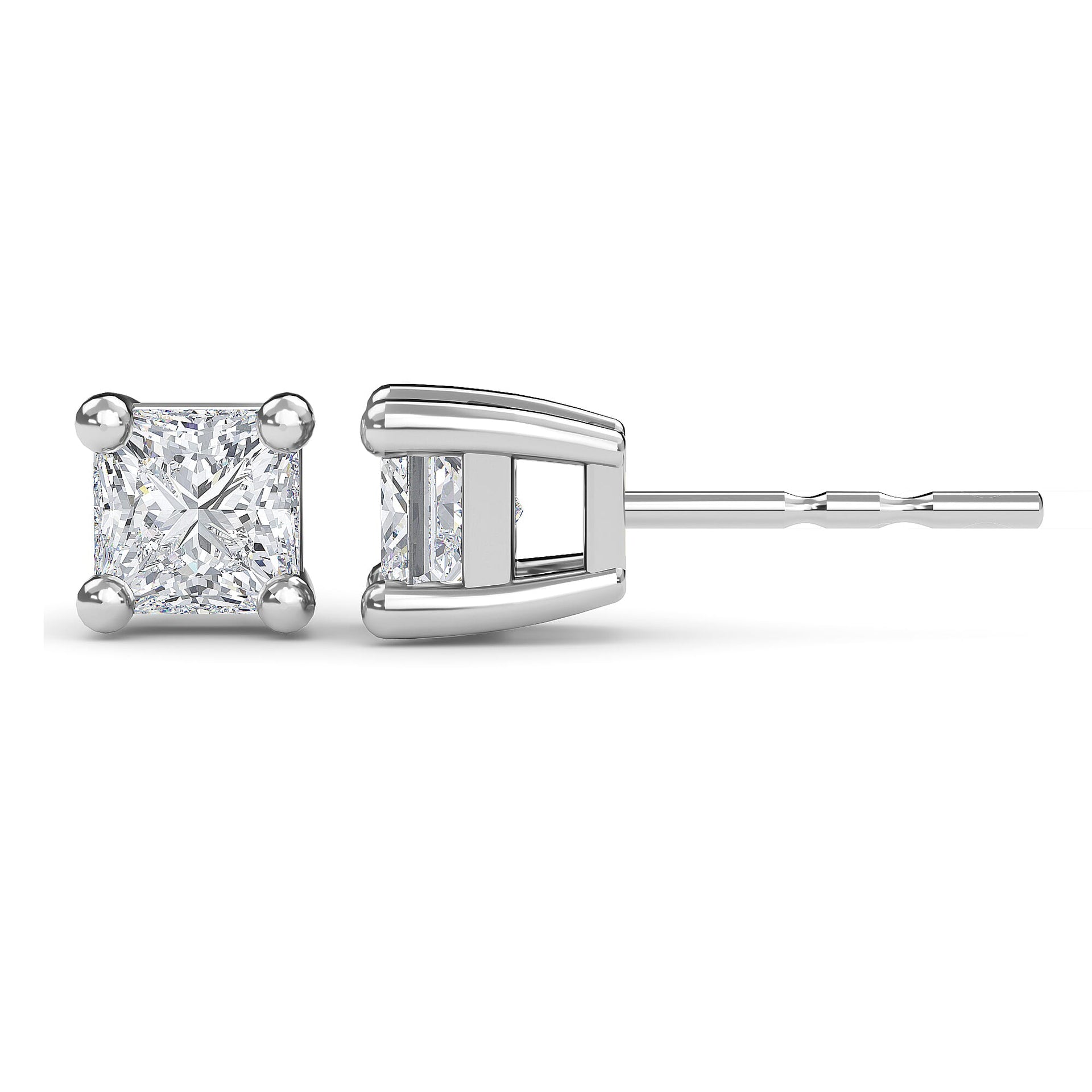 0.20 Ct.SGL Certified Diamond I3 G-H Solitaire Stud Earrings in 9K White Gold 3675648 9