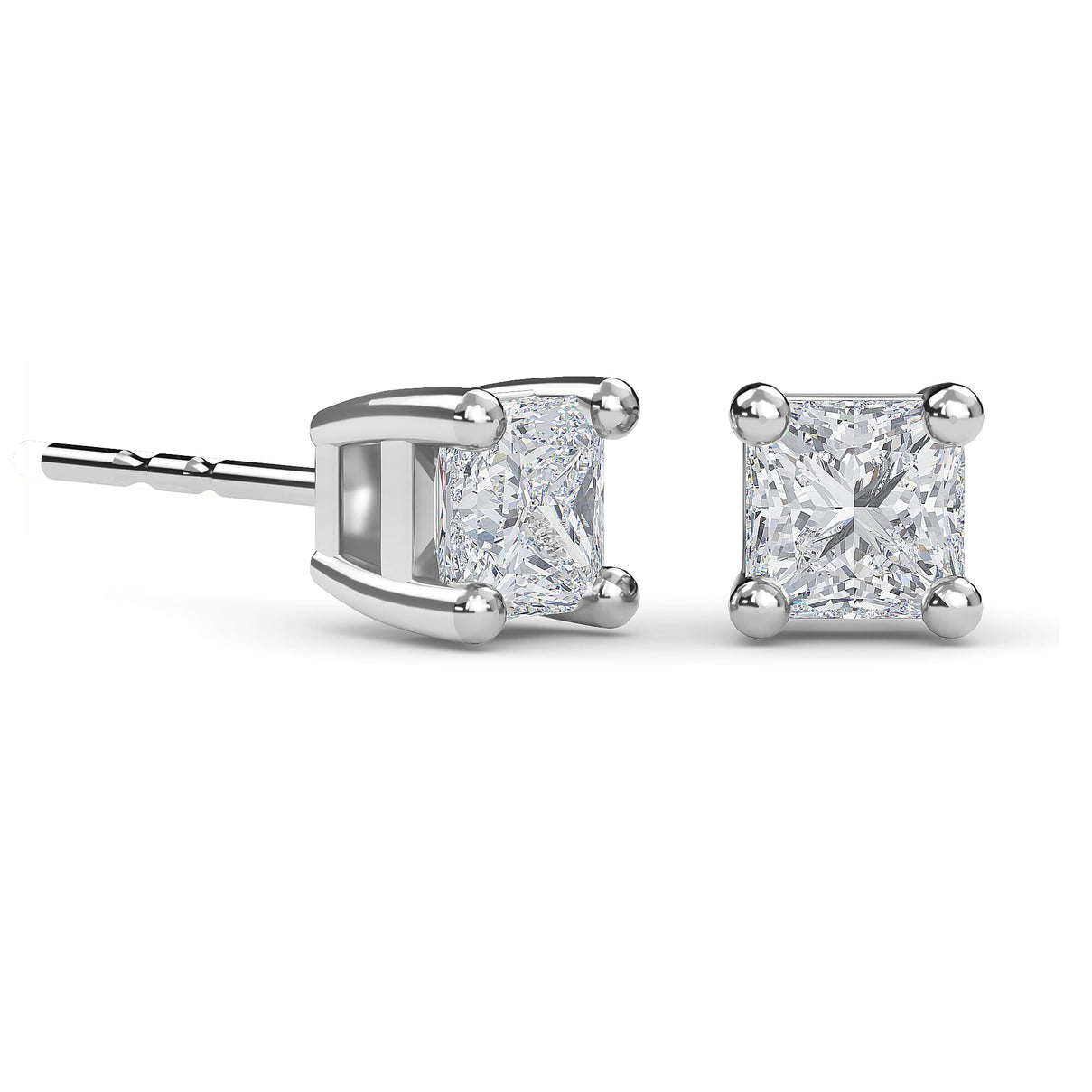0.20 Ct.SGL Certified Diamond I3 G-H Solitaire Stud Earrings in 9K White Gold 3675648 10