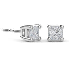 9K White Gold SGL Certified Diamond (I3-G-H) Stud Earrings with Push Back 0.20 Ct.