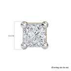 9K White Gold SGL Certified Diamond (I3-G-H) Stud Earrings with Push Back 0.20 Ct.