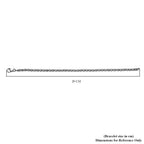 Diamond Tennis Bracelet (Size - 7.5) with Lobster Clasp in Platinum Overlay Sterling Silver 0.25 Ct, Silver Wt. 7.54 Gms