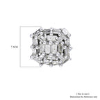 Diamond (Bgt) Stud Earrings (with Push Back) in Platinum Overlay Sterling Silver 0.205 Ct.