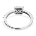 Diamond Ring in Platinum Overlay Sterling Silver 0.23 Ct.
