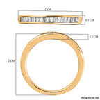Diamond Half- Eternity Band Ring in 18K Vermeil Yellow Gold Plated Sterling Silver 0.24 Ct.
