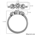 Diamond Ring in Platinum Overlay Sterling Silver 0.24 Ct.