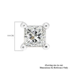 9K White Gold SGL Certified Diamond (I3-G-H) Stud Earrings (with Push Back) 0.25 Ct.