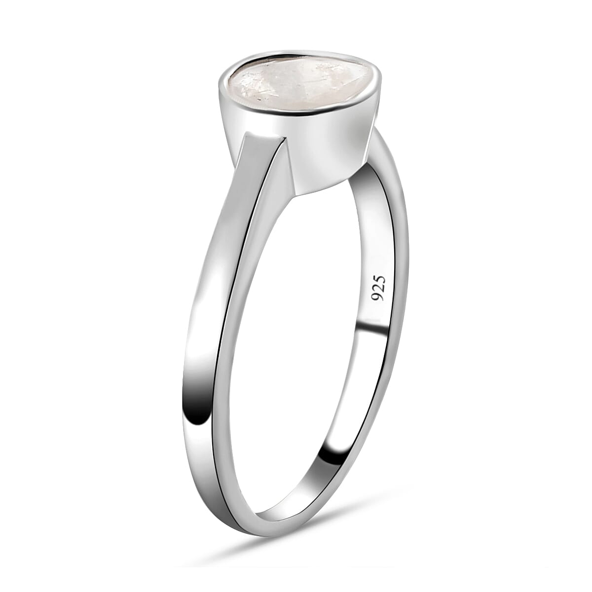 0.25 Ct Polki Diamond Solitaire Ring in Platinum Plated Sterling Silver 3577449 4