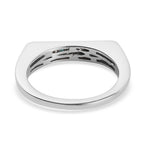 Blue Diamond Ring in Platinum Overlay Sterling Silver 0.250 Ct.