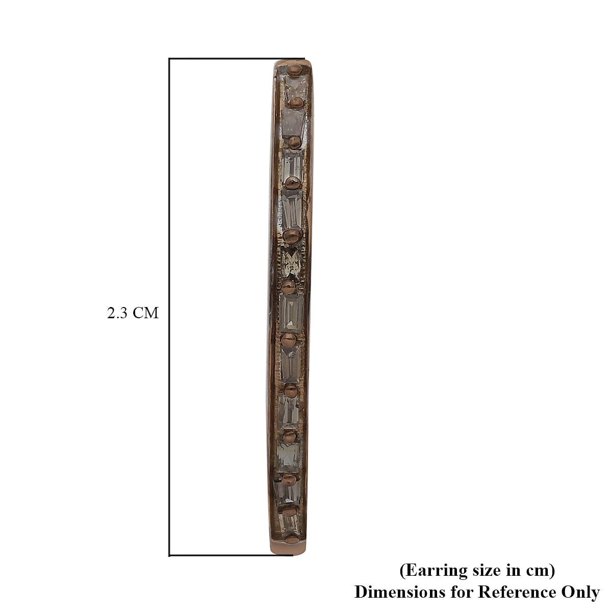 0.25 Ct. Champagne Diamond Hoop Earrings in Rose Gold Vermeil Sterling Silver 3832686 5