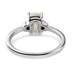 Ethiopian Welo Opal and Diamond Ring in Platinum Overlay Sterling Silver 0.59 Ct