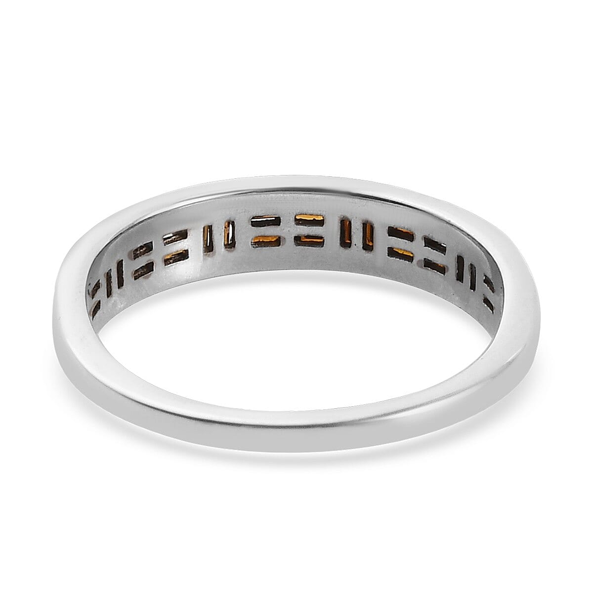 0.27 Ct. Red Diamond Half Eternity Band Ring in Platinum Plated Sterling Silver 3838939 5