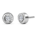 RACHEL GALLEY 14K White Gold SGL Certified Diamond (SI/G-H) Stud Earrings 0.27 Ct.