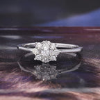 9K White Gold SGL Certified Diamond (I3-G-H) Ring 0.33 Ct.