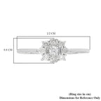 9K White Gold SGL Certified Diamond (I3-G-H) Ring 0.33 Ct.