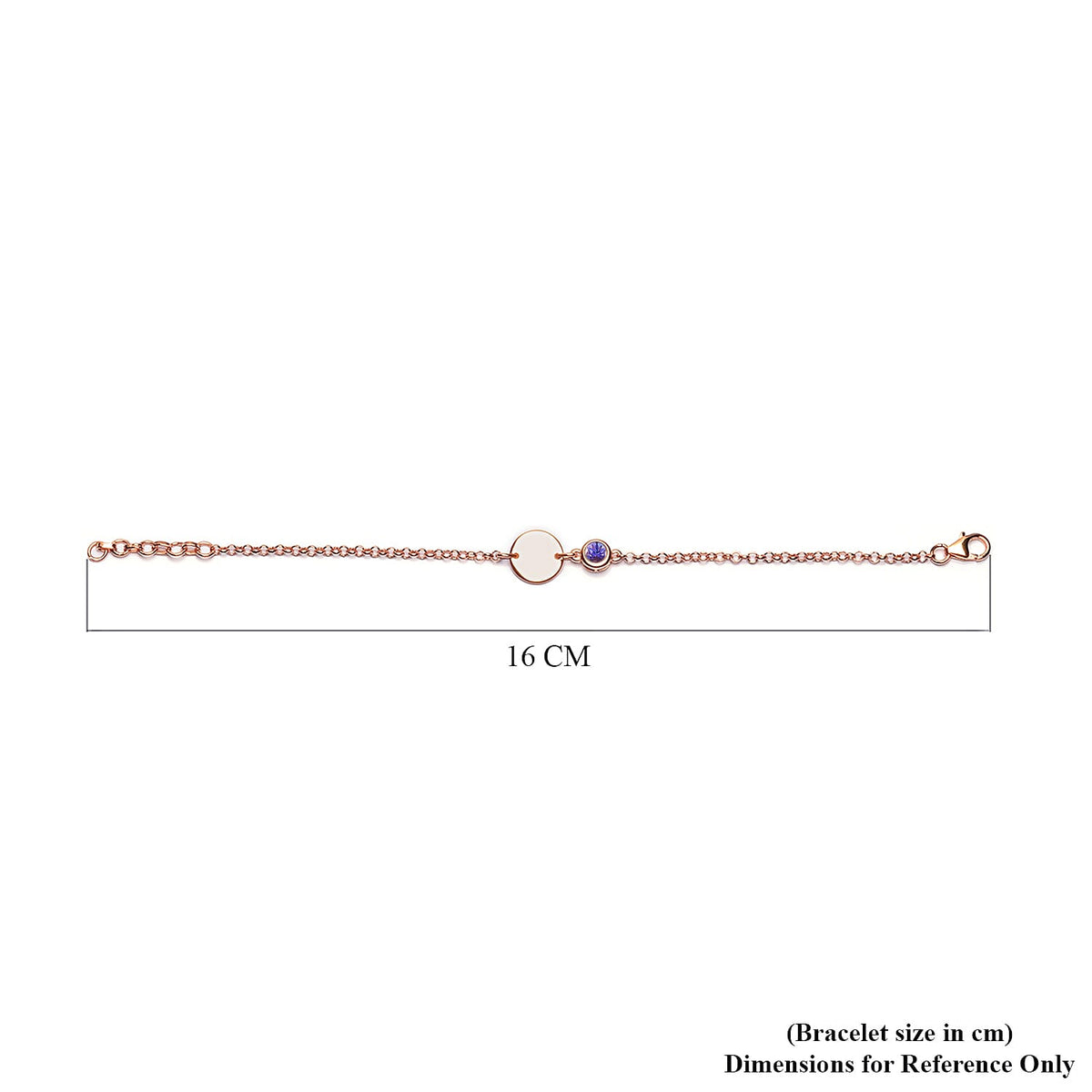 0.44 Ct. Tanzanite Bracelet in Rose Gold Plated Sterling Silver 3627400 4