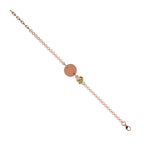 Hebei Peridot Bracelet (Size 5 With 1 Inch Extender ) in Rose Gold Overlay Sterling Silver