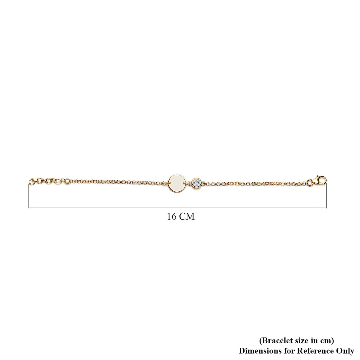 0.45 Ct. Espirito Santo Aquamarine Bracelet in Gold Plated Sterling Silver 3627327 5