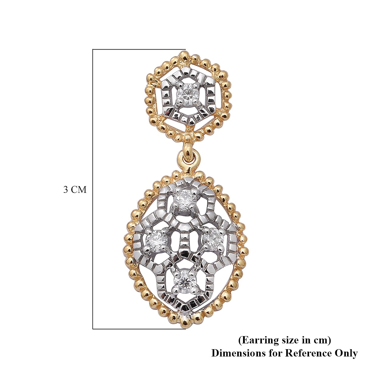 0.49 Ct. Moissanite Drop Earrings in Sterling Silver 6252981 4