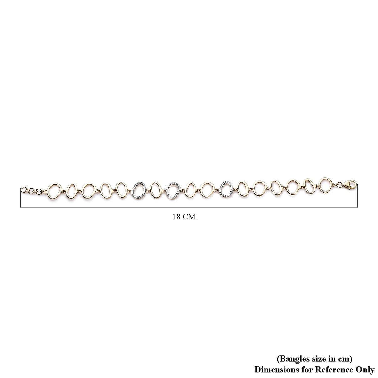 0.5 Ct White Diamond Cluster Bracelet Size 7.5 in 9K Yellow Gold 7388598 5