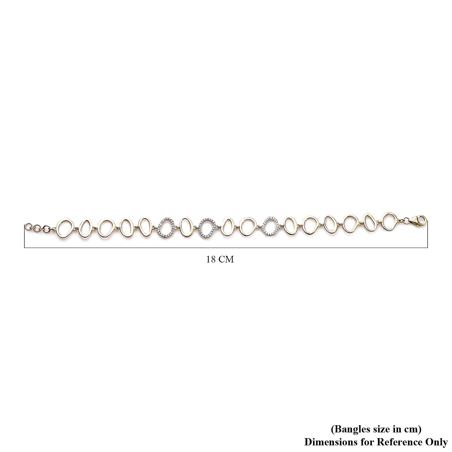 0.5 Ct White Diamond Cluster Bracelet Size 7.5 in 9K Yellow Gold 7388598 5
