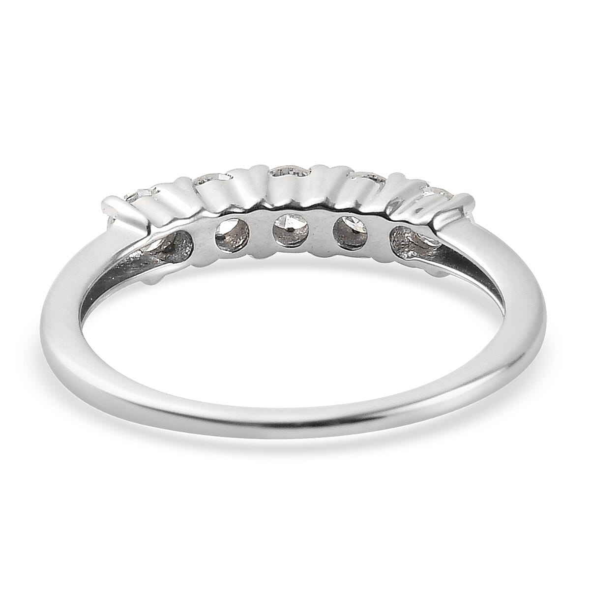 14K W Gold SGL Certified Diamond (I2/ G-H) Wedding Band Ring 0.50 Ct. 3839938 5
